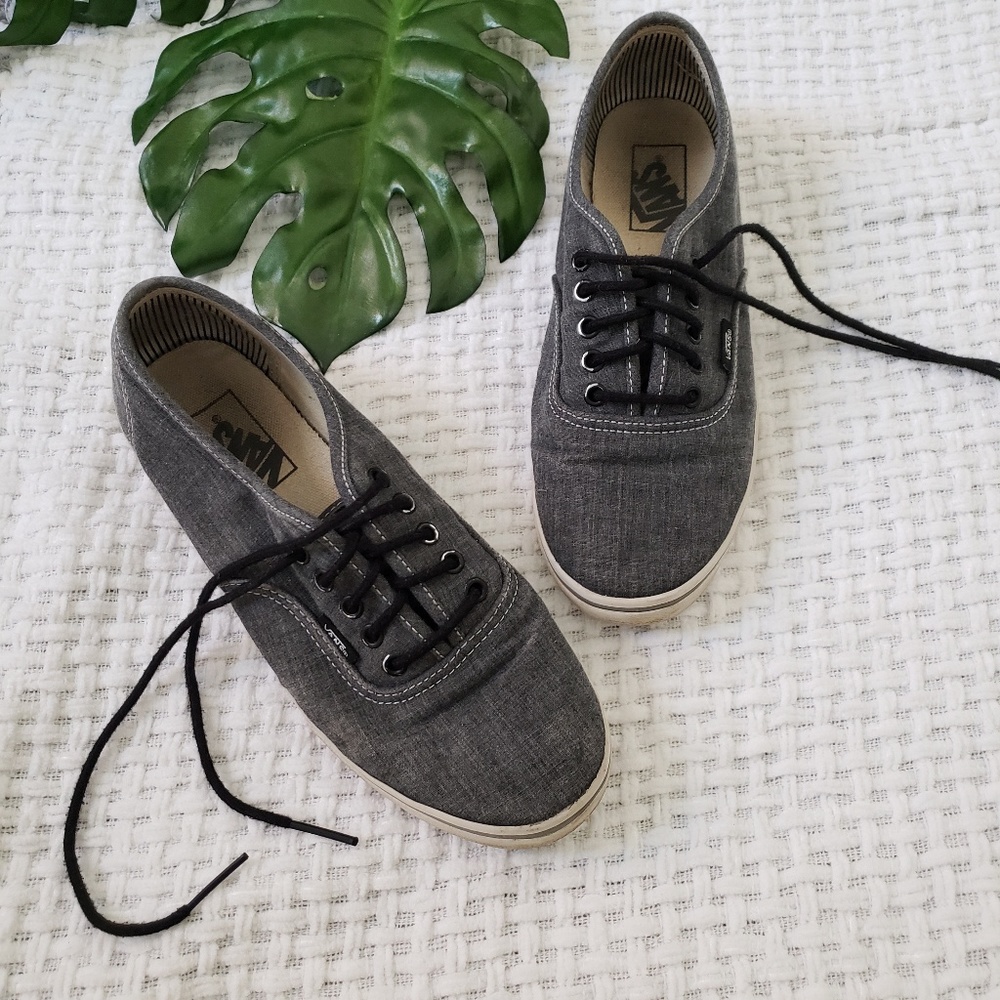 Gray Van's sneakers Womens 7.5 mens 6